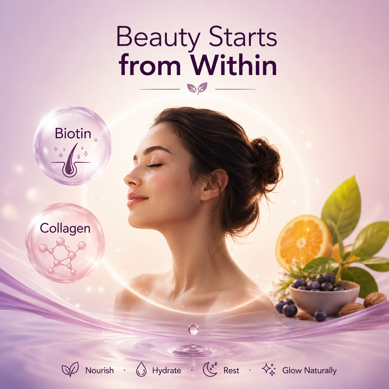 Healthy Hair & Glowing Skin Start From Within