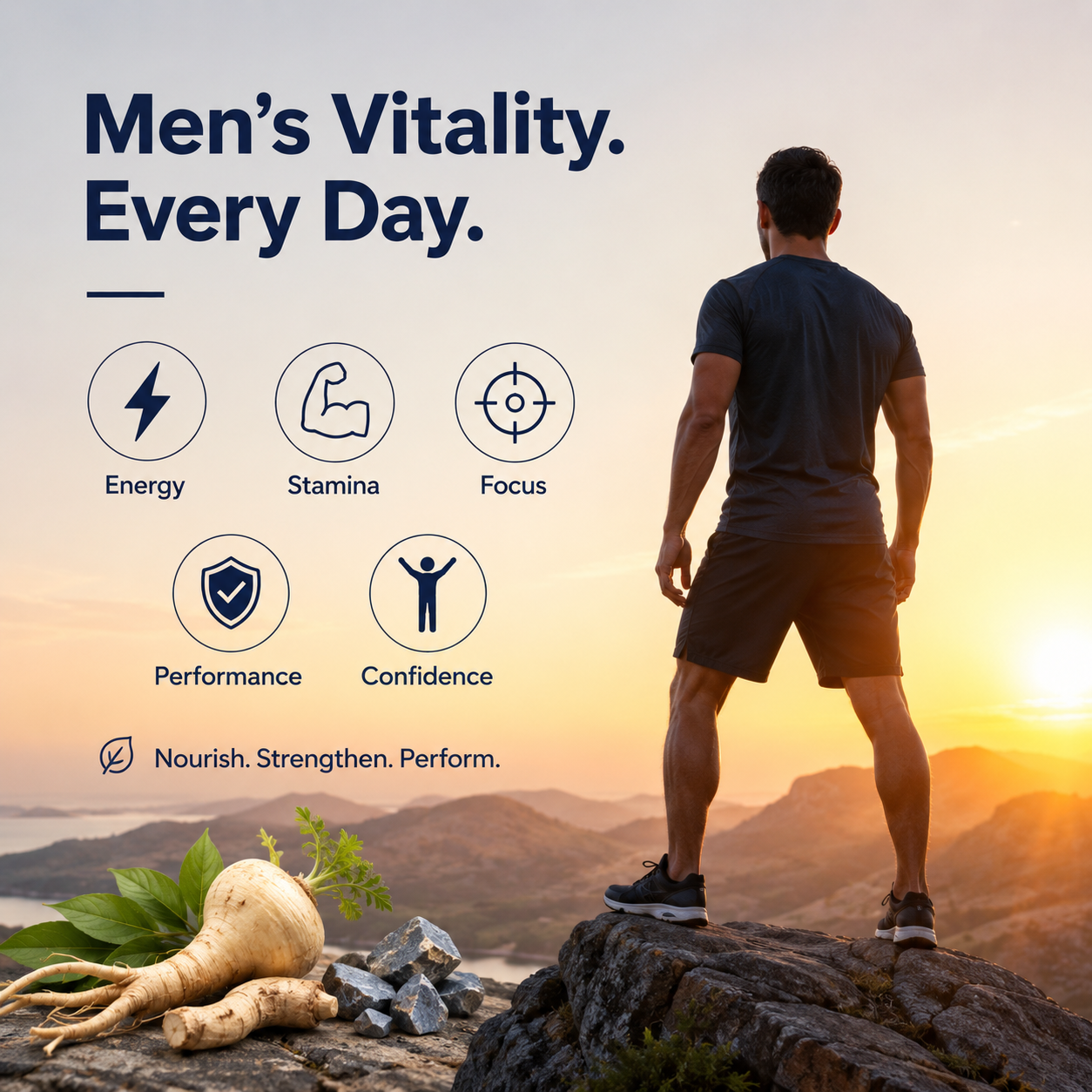 How Can Men Naturally Support Energy, Vitality & Performance?